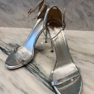Stuart Weitzman Silver High Heel Sandals